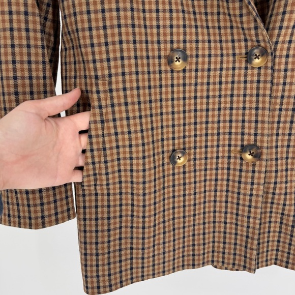 Madewell Blazer Plaid Checkered Preppy Academia Ivy League XXS Tailored Fit Bold - Picture 4 of 13